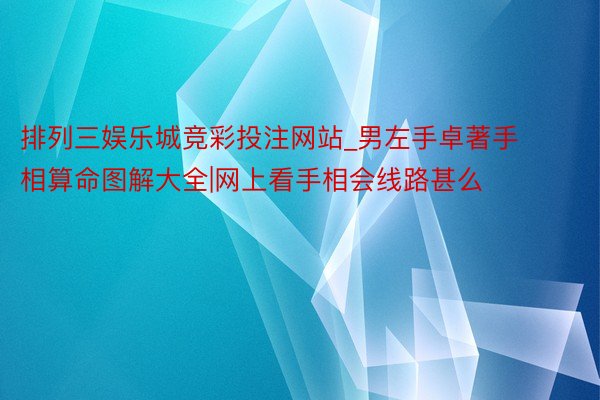 排列三娱乐城竞彩投注网站_男左手卓著手相算命图解大全|网上看手相会线路甚么