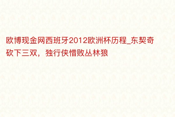 欧博现金网西班牙2012欧洲杯历程_东契奇砍下三双，独行侠惜败丛林狼